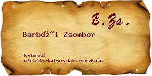 Barbél Zsombor névjegykártya