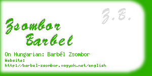 zsombor barbel business card