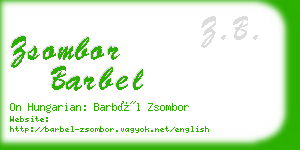 zsombor barbel business card